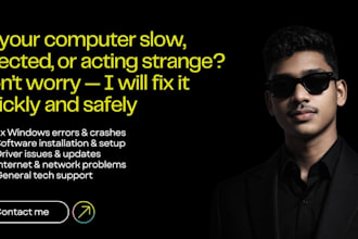 remove virus malware and fix slow PC remotely