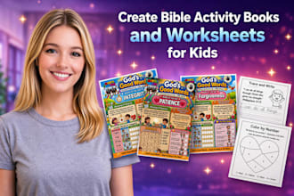 create bible activity books and worksheets for kids