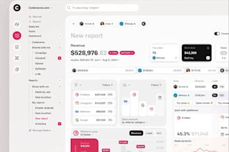 design a modern sales analytics dashboard UI UX in figma
