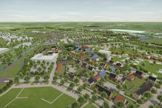 draw 2d site plan, plot plan, master plan, urban planning and landscape design