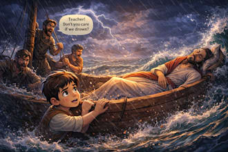 illustrate bible themed, children story book and christian book illustration