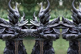 do custom knight fantasy cosplay armor full anime game movie cryber punk prop