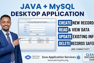 develop a java swing desktop application with mysql database