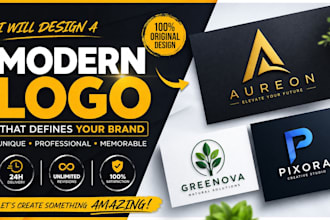 craft trendy unique and morden minimalist business logo design and redesign
