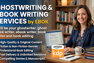 be your ghostwriter ghost book writer ebook writer book writer and book editing