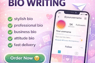 write attractive instagram bio for personal or business