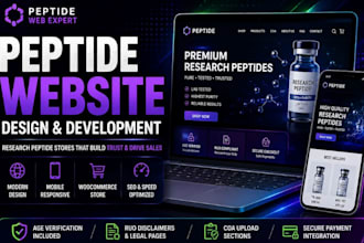 build peptide website peptide store research peptide website supplement website