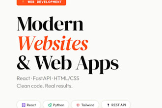 build responsive website,web app using HTML, react, or python
