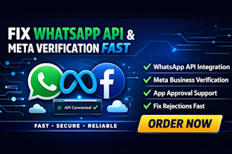 fix meta business verification, whatsapp api integration with fast app approval