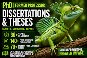 edit your dissertation or thesis with phd level clarity and structure
