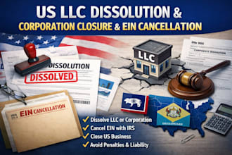 do US llc dissolution or close a corporation and cancel ein