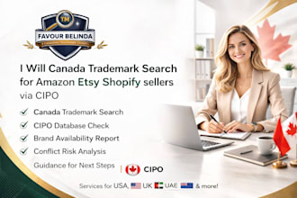do canada trademark search for amazon etsy shopify sellers via cipo