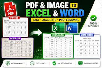 convert PDF or image to excel accurately