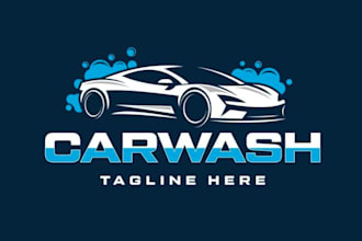make unique car wash, auto detailing, truck detailing, vehicle cleaning logo
