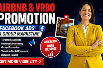 do airbnb promotion, vrbo promotion, airbnb marketing and SEO optimization
