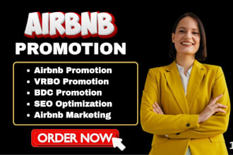 do airbnb promotion, airbnb marketing, seo optimization and vrbo promotion