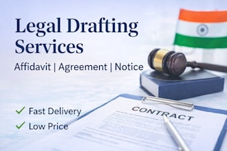 draft legal notice, affidavit, rent agreement in india within 24 hours