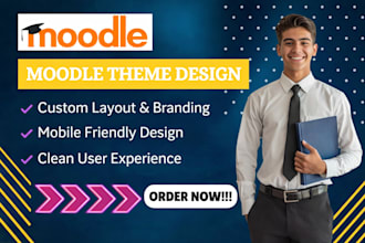 customize your moodle lms theme and design professionally