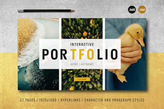 design creative portfolio PDF, resume, or company profile