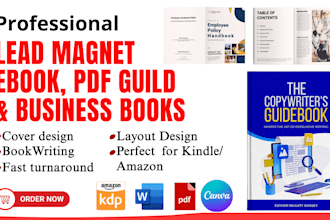 ghostwrite a professional lead magnet PDF guide or business ebook