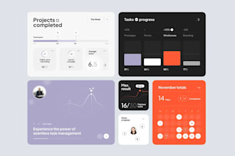 design modern UI UX components for your task manager app
