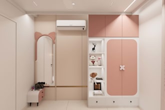 create luxury bedroom interior design with realistic 3d rendering