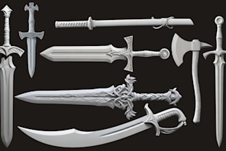 do 3d sword, 3d weapon, 3d printable sword stl file, cosplay props cosplay sword