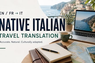 translate english or french travel content into native italian
