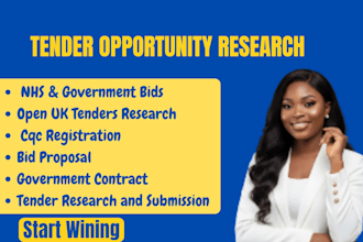 research UK tenders, nhs opportunities and government contracts