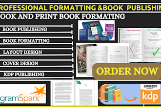 do formatting of books,ebooks,and books publishing on amazon kdp