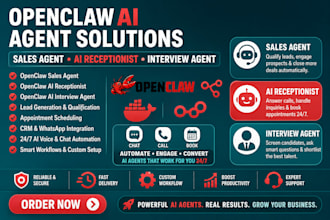 do openclaw sales agent openclaw ai receptionist open claw ai interview agent