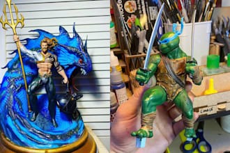 3d print and paint custom 3d model resin printing miniature action figure