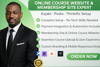 do online course website and membership site kajabi podia thinkific