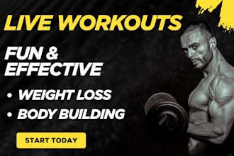be your online personal fitness coach with live sessions