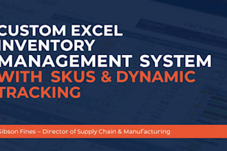 build custom excel inventory management system