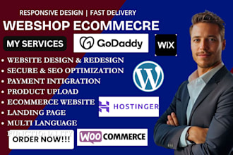 do hostinger website design godaddy webshop wix ionos bluehost ecommerce website