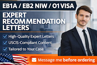 help you get expert letters for eb2 niw eb1 eb1a o1 visa uscis petitions