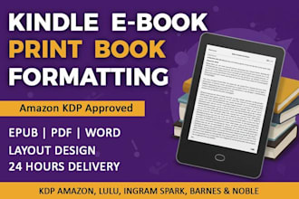 do formatting ebook design, amazon kdp book formatting and kindle ebook