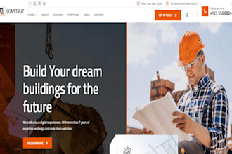 design masonry contractor website concrete paving website construction website