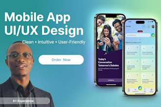 design mobile app UI UX for ios and android in figma