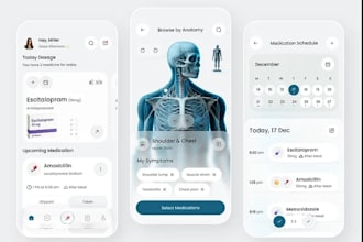 develop symptom tracker app, doctor appointment app, period tracker app
