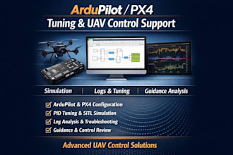 help you with ardupilot px4 tuning simulation and uav flight control