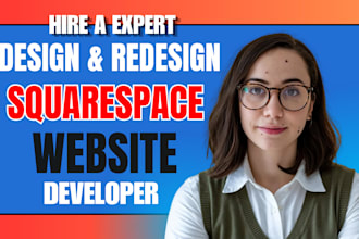 do squarespace website, design or redesign squarespace website development