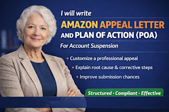 write amazon suspension appeal letter and poa for reinstatement