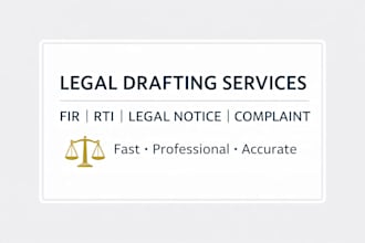 draft fir, legal notice, complaint, or rti application