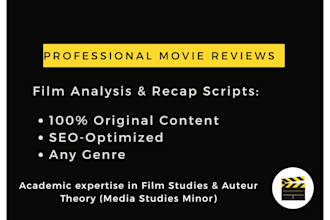 write a professional movie review or film analysis