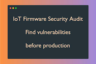 perform iot firmware security audit and risk analysis