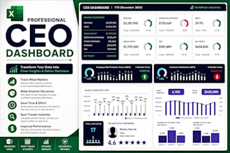 design interactive excel dashboards with charts and insights