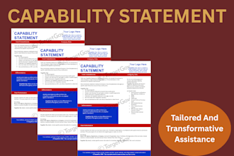 design a government  business capability statement