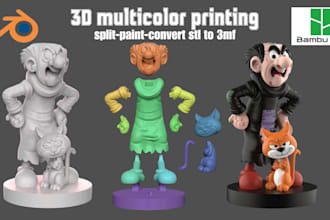 add color paint convert stl to 3mf split part for multicolour printing bambu lab